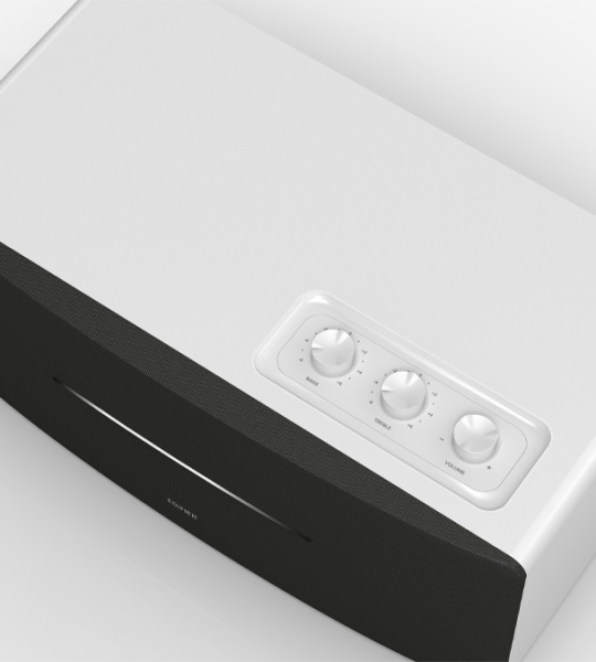 EDIFIER D12 white - Стационарная Bluetooth-стереоколонка с полностью деревянным корпусом